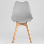 Стул с основой из пластика и мягким сиденьем Arvika Grey варинант исполнения - 2 | Loft Concept в Рязани