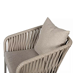 Стул серо-бежевый с декоративным плетением на спинке и подлокотниках Chair Weave варинант исполнения - 8 | Loft Concept в Рязани