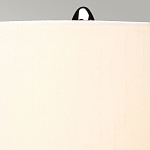 Настольная лампа с шарообразным прозрачным основанием из цветного переработанного стекла и белым цилиндрическим абажуром Elstead Lighting варинант исполнения - 9 | Loft Concept в Рязани