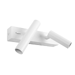 Бра с двумя цилиндрическими повортными спотами белого цвета Trumpet tube варинант исполнения - 2 | Loft Concept в Рязани