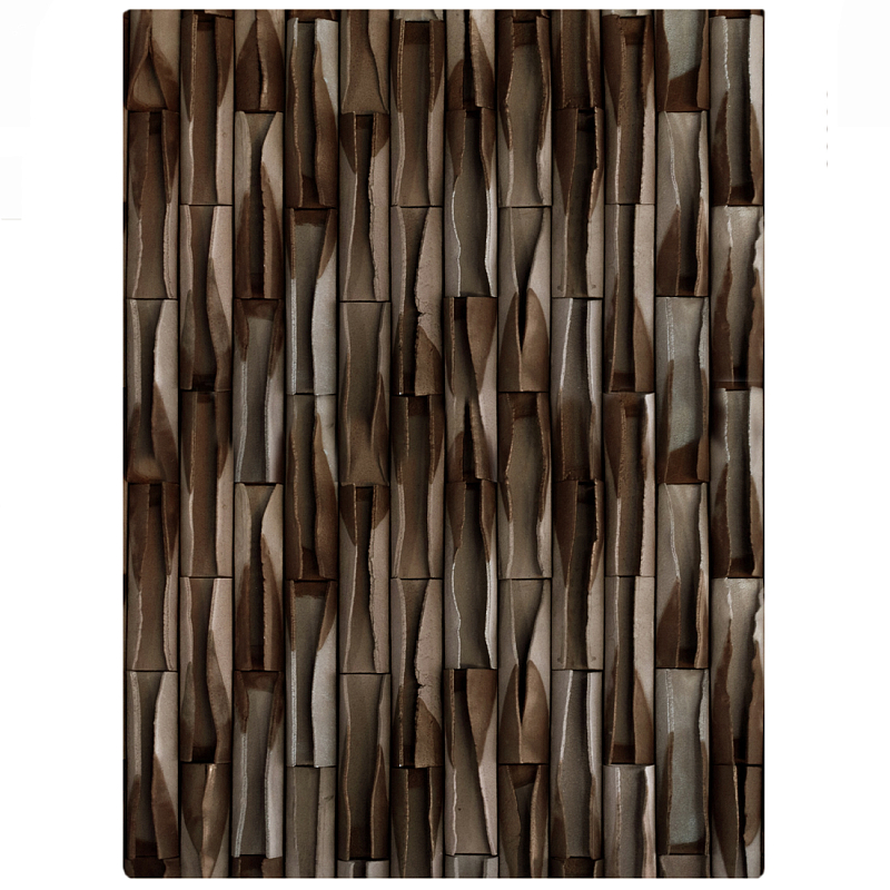 Дизайнерское Современное Панно Rhythmic Waves шоколадный цвет Шоколад в Рязани | Loft Concept 
