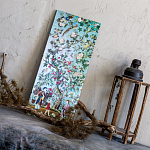 Постер на холсте в стиле шинуазри с изображением сада Chinoiserie Imperial Peach Garden Poster варинант исполнения - 2 | Loft Concept в Рязани