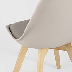 Стул с основой из пластика и мягким сиденьем Arvika Beige варинант исполнения - 6 | Loft Concept в Рязани