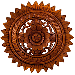 Панно из дерева круглое Flower Panel With Trees варинант исполнения - 1 | Loft Concept в Рязани