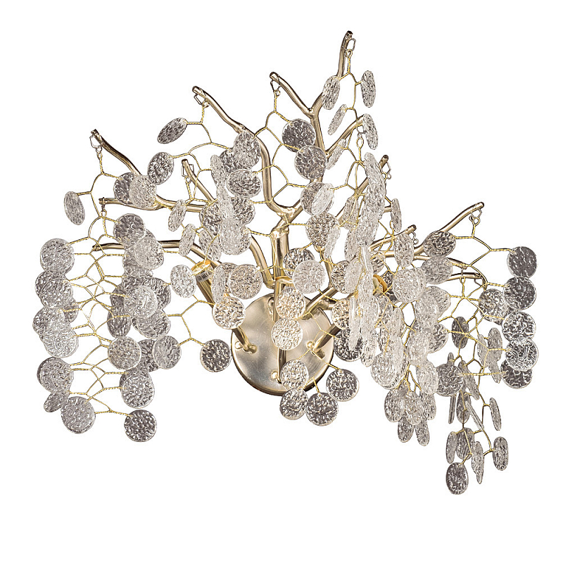 Бра с ветвистым золотым каркасом Ramification Золотой Прозрачный в Рязани | Loft Concept 