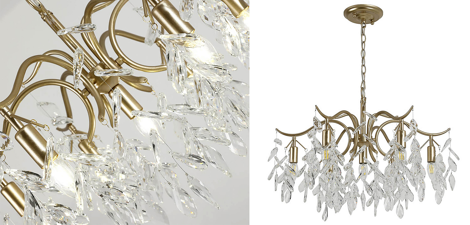 Люстра Hanging Crystal Leaves Chandelier 71 Люстра Hanging Crystal Leaves Chandelier 71 - Loft-Concept в Рязани