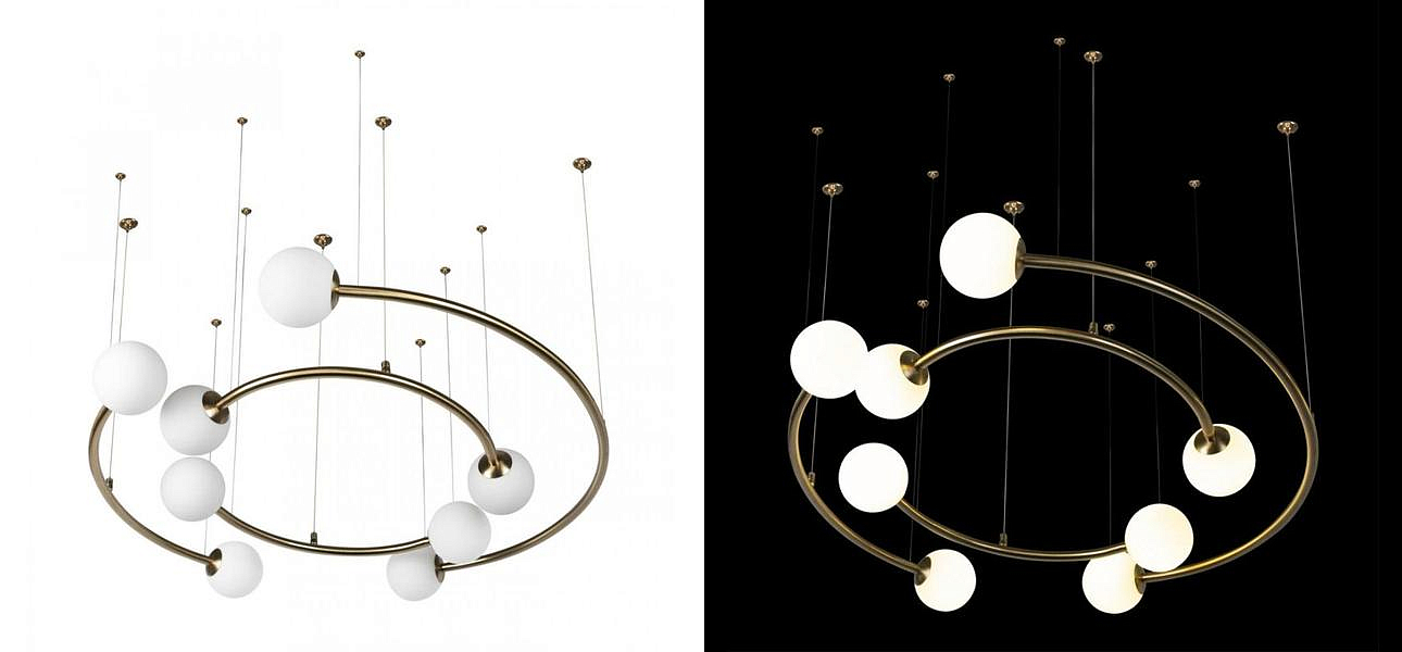 Дизайнерская Модульная Люстра PLANETARY two rings Gold 80 см Дизайнерская Модульная Люстра PLANETARY two rings Gold 80 см - Loft-Concept в Рязани