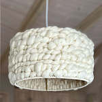 Вязаный шерстяной светильник Knitted wool lamp Cylinder варинант исполнения - 2 | Loft Concept в Рязани