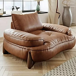 Кресло кожаное с деревянным каркасом Medieval Furniture варинант исполнения - 4 | Loft Concept в Рязани