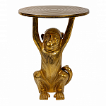 Столик с подстольем в виде обезьянки Bombay Gold варинант исполнения - 2 | Loft Concept в Рязани
