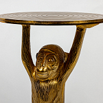 Столик с подстольем в виде обезьянки Bombay Gold варинант исполнения - 4 | Loft Concept в Рязани