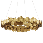 Люстра круглая из многослойных золотых дисков Metal Disc Chandelier варинант исполнения - 5 | Loft Concept в Рязани