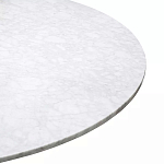 Круглый обеденный стол с белой мраморной столешницей White Tabletop on Black Base варинант исполнения - 6 | Loft Concept в Рязани