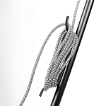 Торшер в виде прожектора с круглым тканевым абажуром на треноге черного цвета Radiance Éclat варинант исполнения - 7 | Loft Concept в Рязани