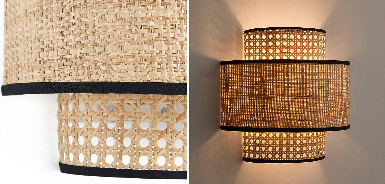Бра Ottar Wicker Double lampshade - Loft-Concept в Рязани