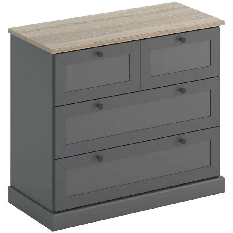 Комод с 4-мя ящиками Percent Chest of Drawers Серый Древесина Комод с 4-мя ящиками Percent Chest of Drawers Серый Древесина в Рязани | Loft Concept