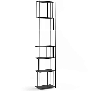 Высокий стеллаж из металла Menzie High Metal Rack Black