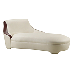 Премиальная кушетка с вставками из кожи Holland варинант исполнения - 1 | Loft Concept в Рязани