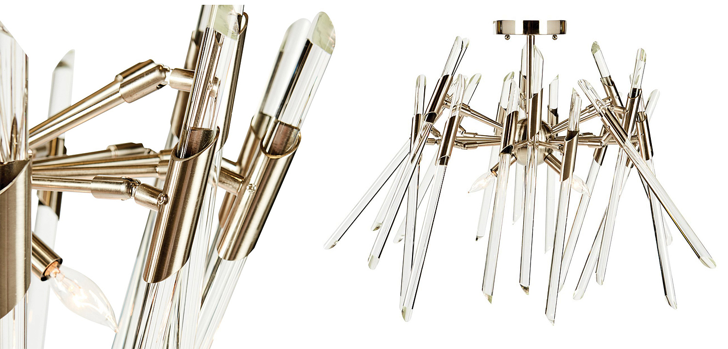 Потолочный светильник Ice Rods Chandelier nickel Потолочный светильник Ice Rods Chandelier nickel - Loft-Concept в Рязани