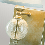 Бра со стеклянным шарообразным декором с пузырьками и бежевым абажуром Feiss варинант исполнения - 3 | Loft Concept в Рязани