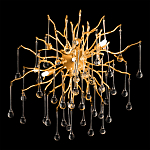 Бра с лучеобразным основанием и подвесками из прозрачного стекла в виде длинных капель Droplet Chandelier варинант исполнения - 2 | Loft Concept в Рязани