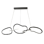 Люстра подвесная  5-ю асимметричными кольцами черного цвета Ring Horizontal варинант исполнения - 1 | Loft Concept в Рязани