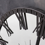 Часы настенные зеркальные с чёрным металлическим циферблатом Mirror Tower Clock варинант исполнения - 4 | Loft Concept в Рязани
