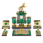 Настольный письменный набор из малахита с декором в виде лошади Leader Organizer варинант исполнения - 1 | Loft Concept в Рязани