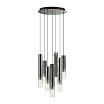 Люстра каскадная с 7-ю цилиндрическими плафонами из стекла Luminous Cylinders варинант исполнения - 2 | Loft Concept в Рязани