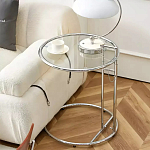 Дизайнерский журнальный стол круглый на стальном каркасе Fahek варинант исполнения - 2 | Loft Concept в Рязани