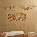 Люстра в форме золотой чаши из кораллов Coral Decor варинант исполнения - 3 | Loft Concept в Рязани