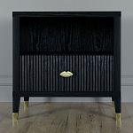 Прикроватная тумбочка с полкой Elsa Dreams Black варинант исполнения - 5 | Loft Concept в Рязани