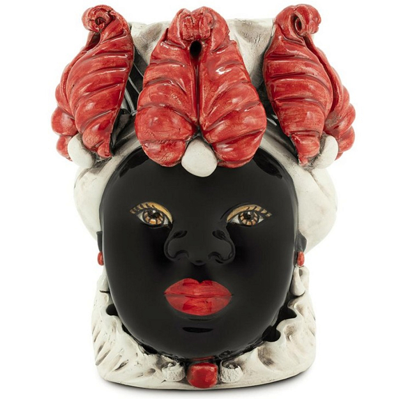 Ваза Vase Moro Lady Small New Черный Красный Бежевый Ваза Vase Moro Lady Small New Черный Красный Бежевый в Рязани | Loft Concept