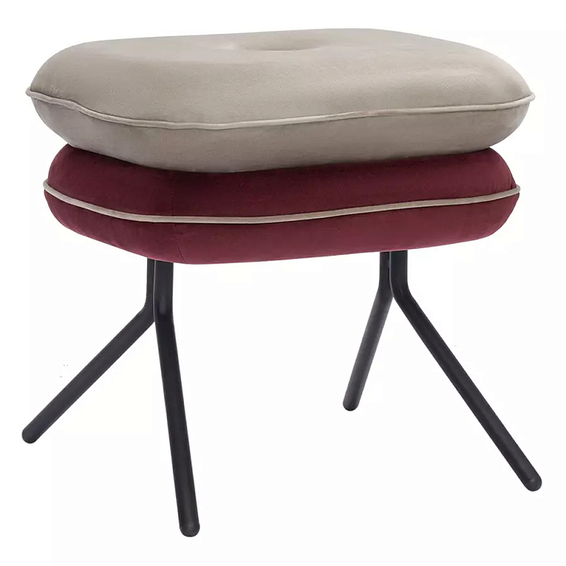 Пуф с мягкой обивкой из велюра Soft Velor Pouf Бежевый Мульти Пуф с мягкой обивкой из велюра Soft Velor Pouf Бежевый Мульти в Рязани | Loft Concept