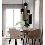 Каскадный светильник с 3-мя плафонами из дымчатого стекла Volta Flos Cascade Hanging Lamp варинант исполнения - 3 | Loft Concept в Рязани