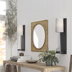 Бра на прозрачном штативе с тканевым абажуром в форме цилиндра Conciseness варинант исполнения - 5 | Loft Concept в Рязани