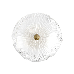 Бра в форме прозрачного стеклянного цветка с рельефной текстурой Textured Glass варинант исполнения - 3 | Loft Concept в Рязани