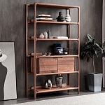 Стеллаж в гостиную для книг Moon Walnut Furniture варинант исполнения - 4 | Loft Concept в Рязани