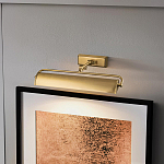 Светильник для картин цвета состаренная латунь с широким плафоном на прямоугольном основании Elstead Lighting варинант исполнения - 12 | Loft Concept в Рязани