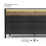 Комод 8 ящиков с подсветкой на рельефном фасаде Warm Industrial варинант исполнения - 6 | Loft Concept в Рязани