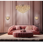 Люстра каскадная с подвесками в форме колец Galaxy of Light варинант исполнения - 8 | Loft Concept в Рязани