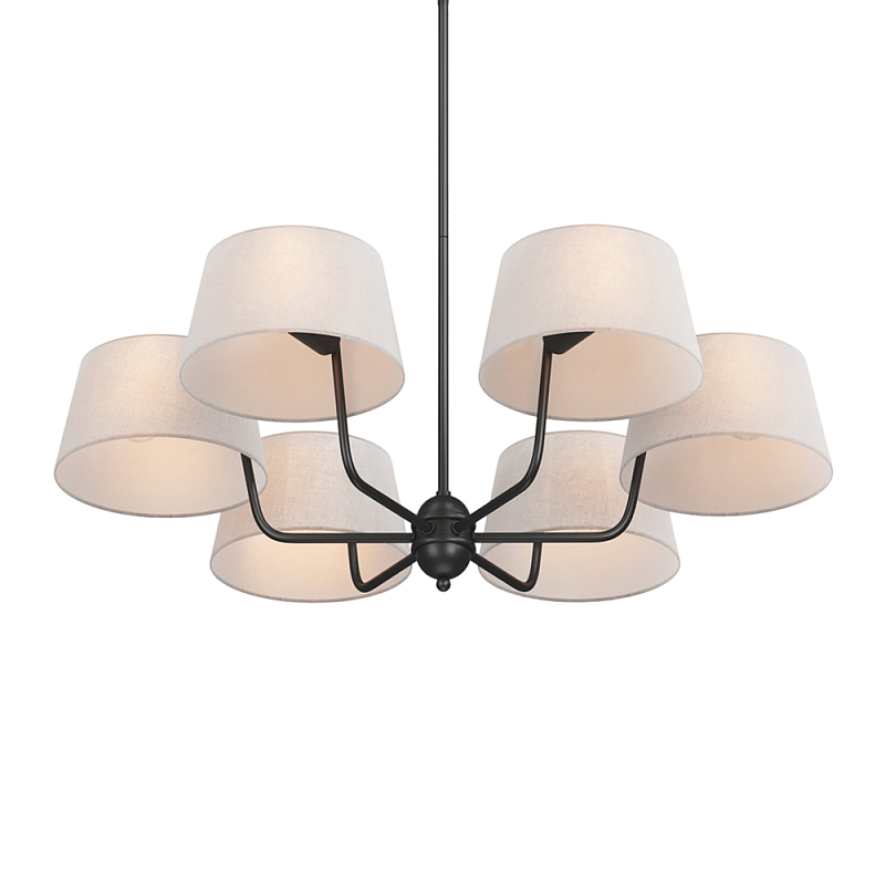 Люстра подвесная Modesto Е14 Латунь Черный Бежевый в Рязани | Loft Concept 