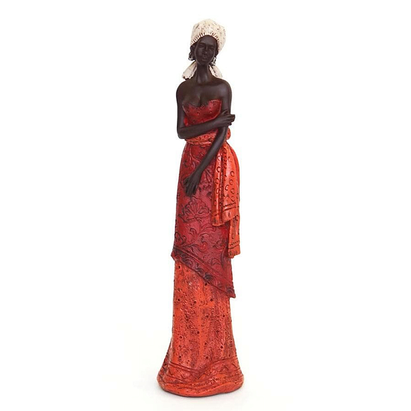 Фигурка негритянка в красном платье Lady in Red Мульти в Рязани | Loft Concept 