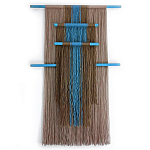 Дизайнерское Панно Макраме из хлопковых нитей Japan Wall Panel Blue варинант исполнения - 2 | Loft Concept в Рязани