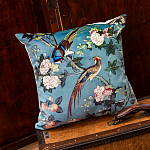 Подушка декоративная с изображением птицы в саду Chinoiserie Birds in the Garden Cushion варинант исполнения - 2 | Loft Concept в Рязани
