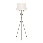 Торшер на трех тонких перекрещенных ножках с белым конусным абажуром из льна Feiss варинант исполнения - 5 | Loft Concept в Рязани