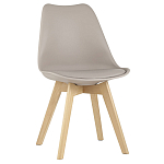 Стул с основой из пластика и мягким сиденьем Arvika Beige варинант исполнения - 1 | Loft Concept в Рязани