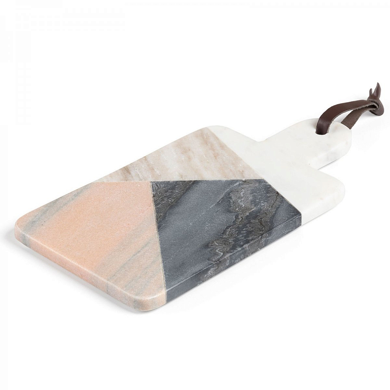 Разделочная доска Marble Triangles Розовый (Rose) Серый Белый Разделочная доска Marble Triangles Розовый (Rose) Серый Белый в Рязани | Loft Concept