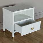 Прикроватная тумбочка с полкой Elsa Dreams White варинант исполнения - 2 | Loft Concept в Рязани