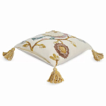 Чехол на подушку с кисточками и вышивкой птиц Ethnic mix Birds Square варинант исполнения - 1 | Loft Concept в Рязани